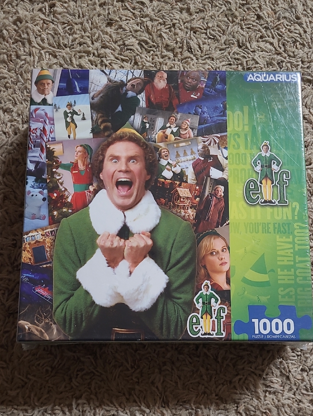 NEW Buddy the Elf Movie Christmas Jigsaw Puzzle 1000 Pieces by Aquarius
